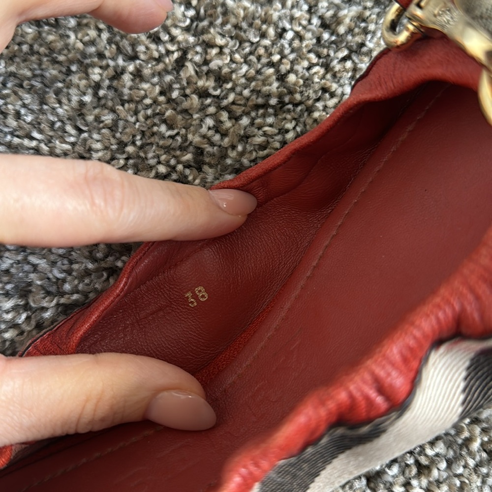 Burberry Flat Shoes, Size 38, Orange, Plaid - Picture 5 of 7